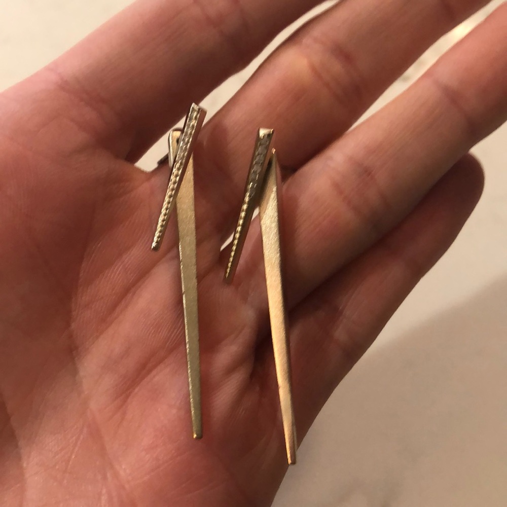 Kendra Scott Gold & CZ Ear Jacket Earrings
